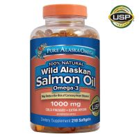 Pure Alaska Omega Wild Salmon Oil 1000 mg., 210 Softgels สกัดเย็นจากปลาธรรมชาติ