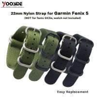 ✌☌ Easy Fit 22mm Nylon Strap Sport Watch Band Strap for Garmin Fenix 5/Forerunner 935/Approach S60 Watch Long Wristband Bracelet