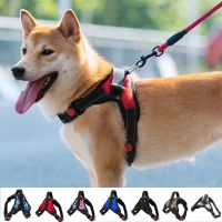 【FCL】◕☊ Dog Harness Durable Reflective Adjustable for Dogs Walking Small Medium Large Pets Accessories