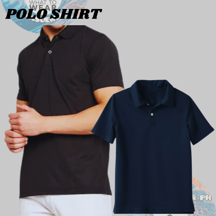 BLACK PLAIN POLO SHIRT - UNISEX - CASUAL - GOOD QUALITY | Lazada PH