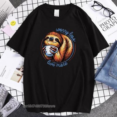 Lazy Style Cute Animal Sloth Print T Shirt Manhigh Quality Streetweart-Shirt Breathable Informal Clothes Oversize Men Tshirts