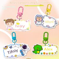 Customized Name Tag DIY For Kids Hanging On SchoolBag Clothes Cup KeyChain Primary Acrylic Anti-loss Personalised Tag Pendant Labels