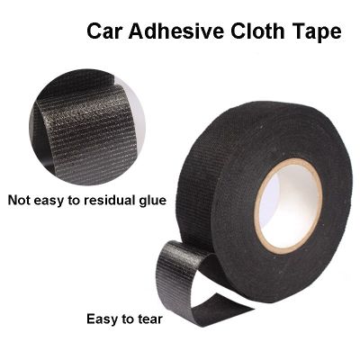 9/15/19/25MM 15M Heat-resistant Adhesive Cloth Fabric Tape For Automotive Cable Tape Harness Wiring Loom Electrical Heat Tape Adhesives Tape
