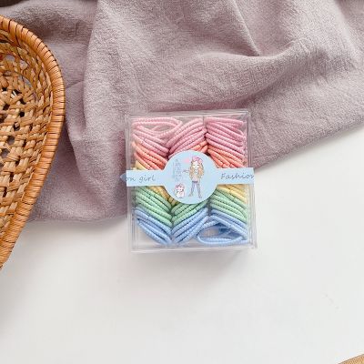 [COD] 100pcs cute candy boxed childrens finger hair ring rubber band high elastic female hairpin