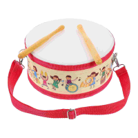 1 Set Kids Drum Portable Double-sided Drum Plaything Percussion Instrument