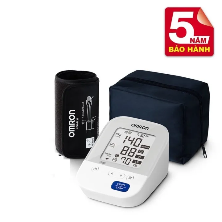 [Bảo hành 5 năm] Máy đo huyết áp bắp tay điện tử Omron Hem-7156 vòng bít xoay 360 độ chính hãng