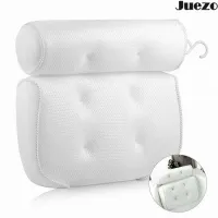 SPA Bath Pillow Soft Non-slip Headrest Bathtub Pillow with Backrest Suction Cup Waterproof Neck Cushion Bathroom Accessories