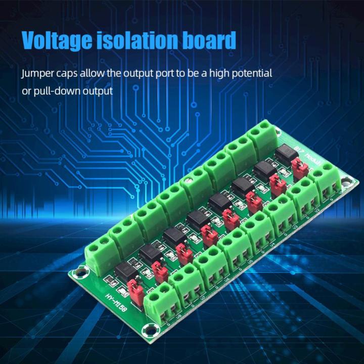 817แรงดันไฟฟ้า-optocoupler-บอร์ดแบบแยกสัญญาณออกจากกัน3-6-30v-ควบคุมแรงดันไฟฟ้าโมดูลการโอนโมดูลการแปลงแรงดันไฟฟ้า8ทาง