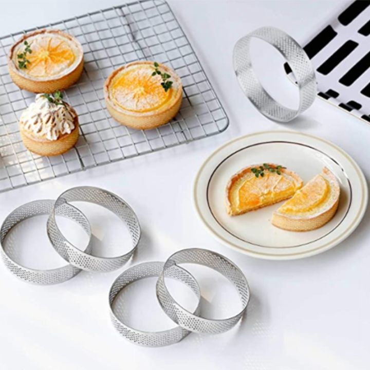 8pcs-stainless-steel-tart-ring-heat-resistant-perforated-cake-mousse-ring-round-double-rolled-tart-ring-metal-mold