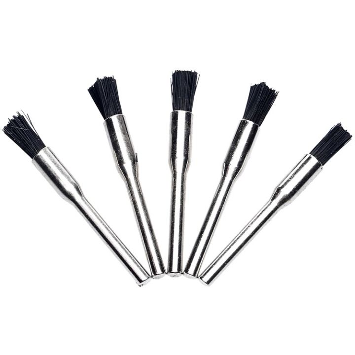 high-quality-gaqiugua6-5ชิ้นอุปกรณ์เสริม-dremel-ปากกาสไตล์ไนลอนเดรเมลแปรงลวดเสี้ยนขัดเงาล้อกันชนสำหรับสว่านขัด-dremel