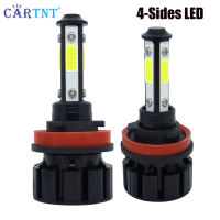 CarTnT 1คู่ไฟหน้ารถ LED หลอดไฟ H7 H4 H11 9005/HB3 9006/HB4 9012 HIR2ไฟ LED Super Bright 72W 16000LM ไฟหน้าอัตโนมัติหมอกไฟ6000K สีขาว