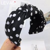 【CW】 Dot Print Hairband Band Headwear Wide Plastic Hair Bands Hoops Headband for Accessories