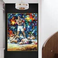 Hanxuelioo สีสัน Graffiti Boxing Art โปสเตอร์ภาพวาดผ้าใบสำหรับตกแต่งบ้าน