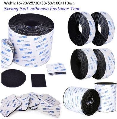 1 Meter Strong Self Adhesive Hook and Loop Fastener Tape Nylon Sticker Adhesive Tape With 3M Glue 16-110mm ​​​​​​​ Adhesives Tape