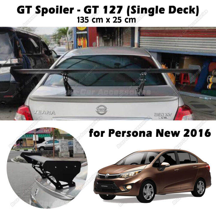 GT 127 ( Single Deck ) EASY DIY Car Racing GT Spoiler Powder Coated