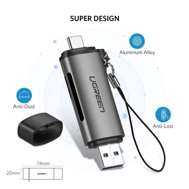 สินค้าขายดี-ugreen-50706-card-reader-2in1usb-c-usb-3-0-sd-card-micro-sd-tf-การ์ดรีดเดอร์-2in1-type-ที่ชาร์จ-แท็บเล็ต-ไร้สาย-เสียง-หูฟัง-เคส-ลำโพง-wireless-bluetooth-โทรศัพท์-usb-ปลั๊ก-เมาท์-hdmi-สายคอ