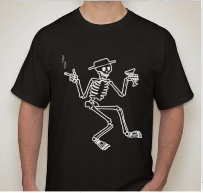 Social Distortion Smoking Drinking Skeleton Thrash Punk Rock Band T Tee