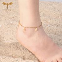 【CW】卐卍  Boho Anklet Bacelets Jewelry Trend Beach Chain Music Note Charms Leg Foot