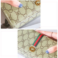 Classic Letter Prints Women Wallets Designer Brand Style Long Wallet Lady Web Stripe Folding Purse PU Leather Clutch With CC New