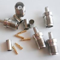 RF Coax Connector Socket TNC Female Crimp for RG8X RG 8X RG59 LMR240 Cable Plug Nickel Plated Brass Coaxial Adapters