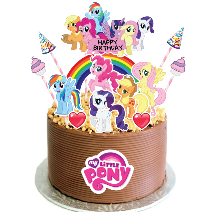 My Little Pony Cake Cupcake Paper Topper can customize name age ...