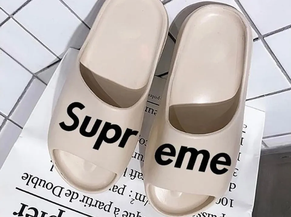 Supreme Summer Slippers THICK Sole Slides Soft and Comfortable Home and  Away Bathroom for men