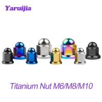 ♣ Yaruijia Titanium Nut M6X1.0mm M8/M10X1.25mm Dome Head Flange Locking Nuts for Bicycle Motorcycle Car