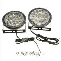 KUMSUN 2Pcs 12V 18LED สีขาวรอบรถขับรถไฟวิ่งกลางวันไฟตัดหมอก LED รถที่จอดรถไฟฉุกเฉิน Newpalepo