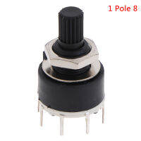 Sun SR16MM ROTARY SWITCH 2 POLE 3 4 position 1 POLE 5 6 8ตำแหน่ง Axis band SWITCH