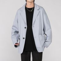 ZZOOI 2022 Spring Summer Men Streetwear Casual Blazers Korean Fashion Office Dress Suit Jacket Blazer Male Harajuku Social Suit Jacket