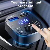 12-24V Car Bluetooth Transmitter 87.5-108 mhz Audio Mp3 5V Output USB Fast Accessories