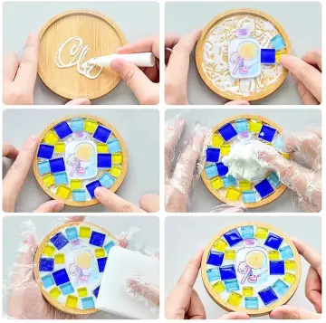 6pcs/Set Diamond Painting Coasters For Drinks DIY Coaster Diamond Art Kits  For Adults Kids Beginners Diamond Art Craft Supplies