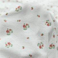 150x50cm Cotton Jacquard Small Floral Leaf Sewing Fabric Making Tablecloth Spring and Autumn Shirt Skirt Bedding Cloth