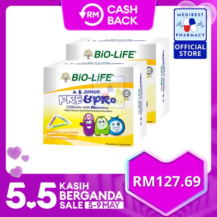 [EXP 05/2025] BioLife AB Junior PRE & PRO Prebiotics With Probiotics