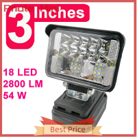 Pnate ไฟสปอตไลท์กลางแจ้งไฟฉาย LED 18V สำหรับ Makita BL1430 BL1830ไม้ลิเธียม