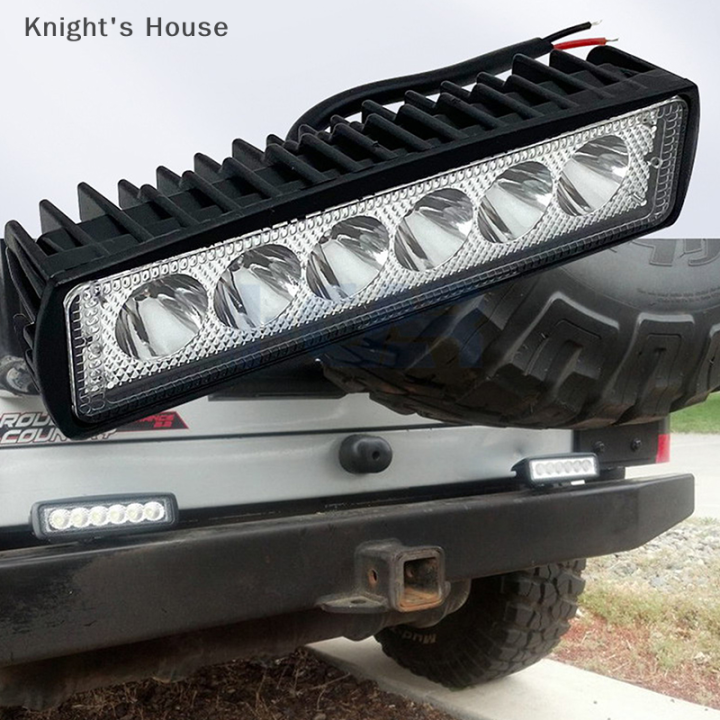 knights-house-ไฟหน้ารถออฟโร้ดอัตโนมัติ18w-6-led-12v-ไฟสปอร์ตไลท์-drl-ความสว่างสูงกันน้ำ