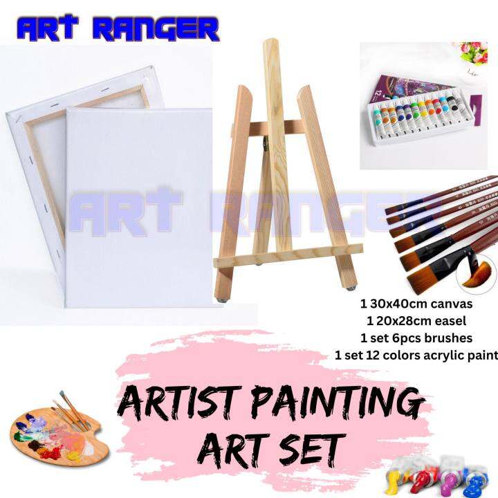 Artist Set Acrylic Painting Set with easel art set with canvas painting kit hobby bundle set art