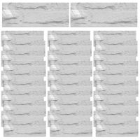 สติกเกอร์โฟมติดผนัง,16/32/64ชิ้นโฟมสครับพีวีซีลายอิฐผิวด้านแบบเกล็ดน้ำแข็งกระเบื้องกันน้ำมันกระเด็น
