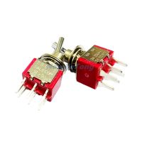 2pcs T80-T Locking Toggle Switch ON ON 3A/250V 5A/125V 6mm 6PIN 2 Position Switches Stitch Pin Electrical Circuitry  Parts