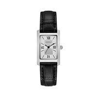 Bulova Caravelle Dress Quartz Ladies Leather Strap Watch Dress Silver-Tone/Silver-White dial