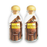 SandalHarvest ไม้จันทน์ Sandalwood Incense Cone (Premium) ไม้หอมแก่นจันทร์ ธูปปั้น ไม้จันทร์หอม (แบบพิเศษ) หอมอโรม่า แท้ 100% ไม่มีน้ำหอม ไม่ไส่สี ไร้สารเคมี 80 g.