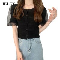 ✁┇◇ IELGY fashion design blouse cardigan summer Korean style thin women