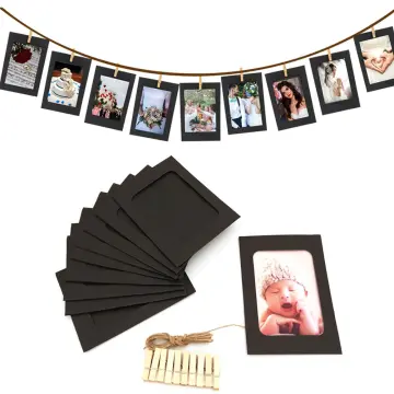50 Pack White Paper Picture Frames for 4x6 Inserts, Cardboard