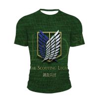 New Cool Design Wing Pattern t shirt for men Summer Handsome Fashion Mens t-shirts 3D Print shingeki no kyojin graphic tee Tops