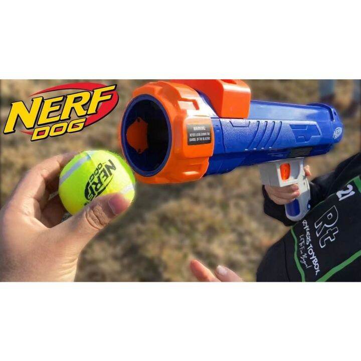 nerf-dog-เนิร์ฟด็อก-tennis-ball-blaster-ปืนยิงลูกเทนนิส-ของเล่นสุนัข-มีขนาด-small-และ-medium