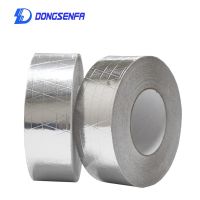 20M Fiber Aluminum Foil Tape Thermal Resist Duct High Temperature Resistant Foil Waterproof Fiber Aluminum Adhesive Tape Adhesives  Tape