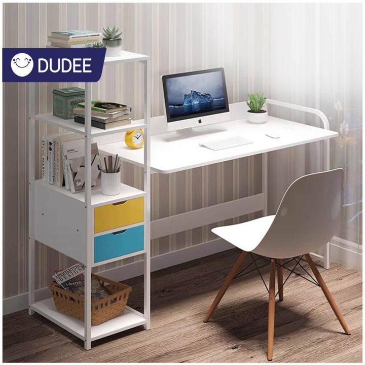 โปรโมชั่น-dudee-โต๊ะทำงานไม้-120cmถูกสุดๆโต๊ะคอมพิวเตอร์-พร้อมชั้นวางของขาเหล็กกล้าพ่นสีกันสนิมโต๊ะทำงานโต๊ะอ่านหนังสือ-ราคาถูก-โต๊ะ-ทำงาน-โต๊ะทำงานเหล็ก-โต๊ะทำงาน-ขาว-โต๊ะทำงาน-สีดำ
