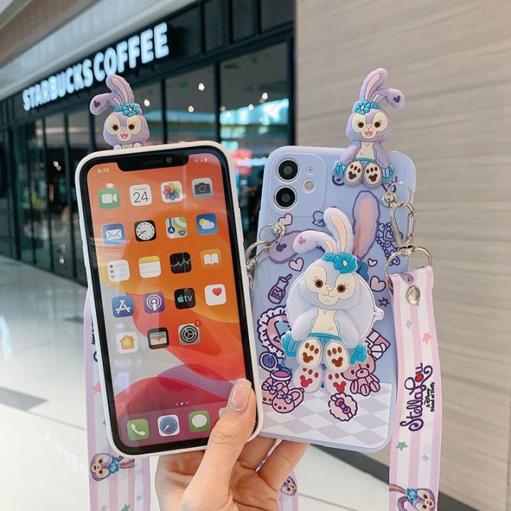 เคสสำหรับ-redmi-การ์ตูน3d-รูปกระต่าย10a-a1-10c-9c-9a-7-8-k20-k30-pro-note-11s-10s-9-8-7-11-pro-เคสกระจกแต่งหน้าสายคล้องน่ารัก