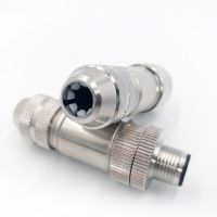 ☎♀ M12 Metal Sensor connector M12 waterproof Straight Signal shielding male female screw threaded plug 4 5 8 Pin A type