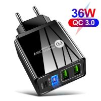 ๑☎ EU/US/UK Plug Charger 20W PD Quick Charge 3.0 for iPhone12 11 Type C 18W Fast Charger 3.0 for Mobile Phone Charge Sockets